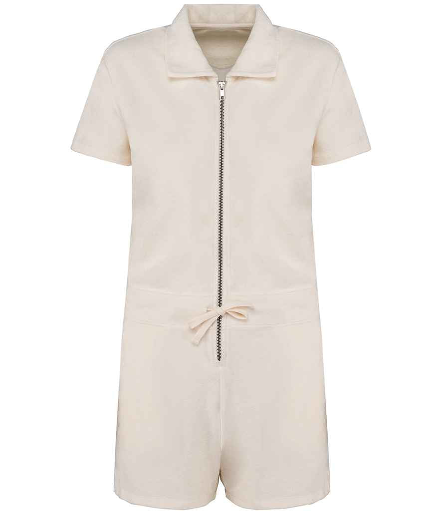 Organic Towel-Feel Zipped Jumpsuit: Women's