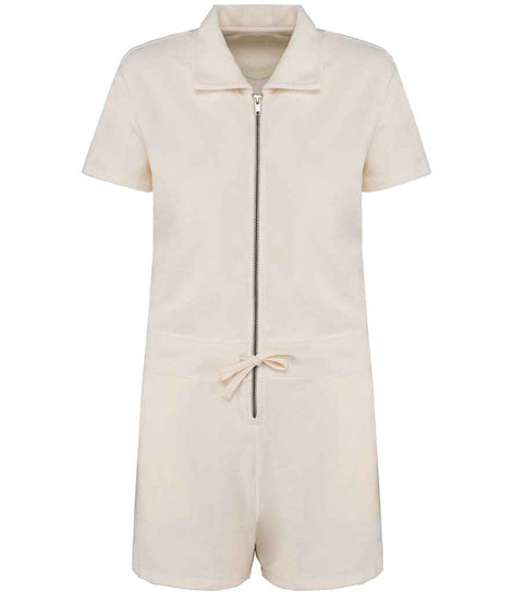 Organic Towel-Feel Zipped Jumpsuit: Women's