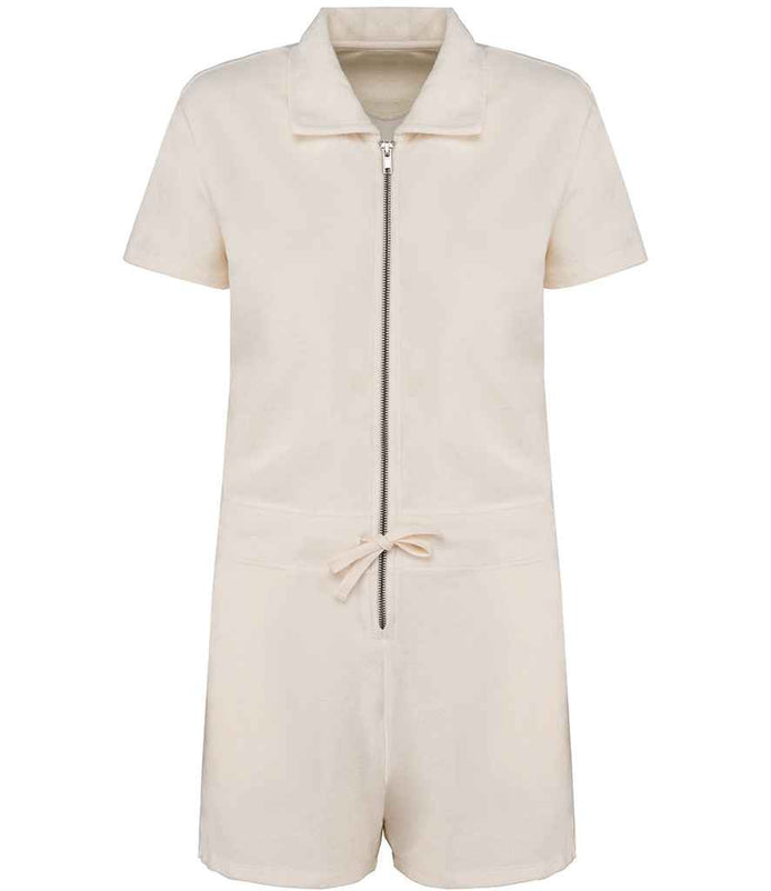 Organic Towel-Feel Zipped Jumpsuit: Women's