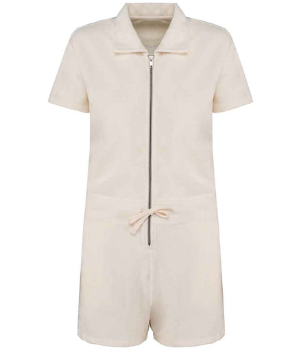 Organic Towel-Feel Zipped Jumpsuit: Women's