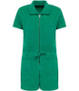 Organic Towel-Feel Zipped Jumpsuit: Women's