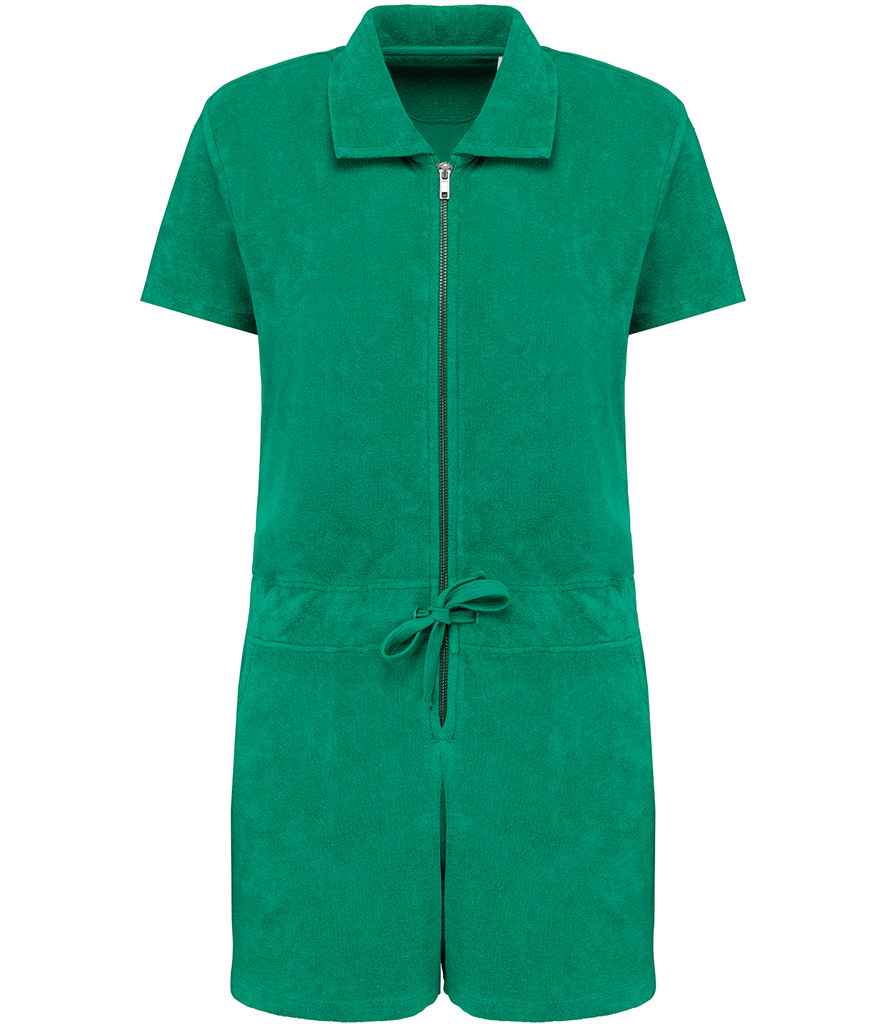 Organic Towel-Feel Zipped Jumpsuit: Women's