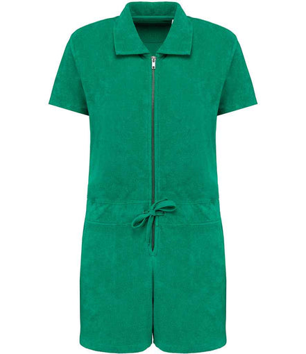 Organic Towel-Feel Zipped Jumpsuit: Women's