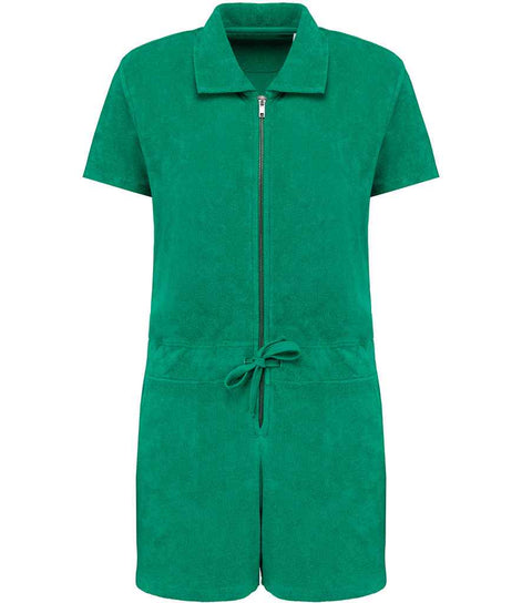 Organic Towel-Feel Zipped Jumpsuit: Women's