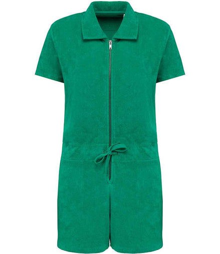 Organic Towel-Feel Zipped Jumpsuit: Women's