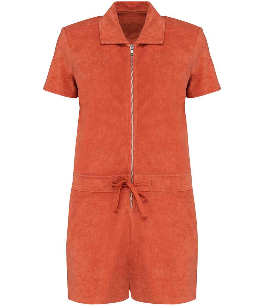 Organic Towel-Feel Zipped Jumpsuit: Women's