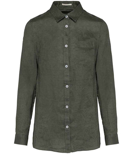 Linen Long Sleeve Shirt: Women's