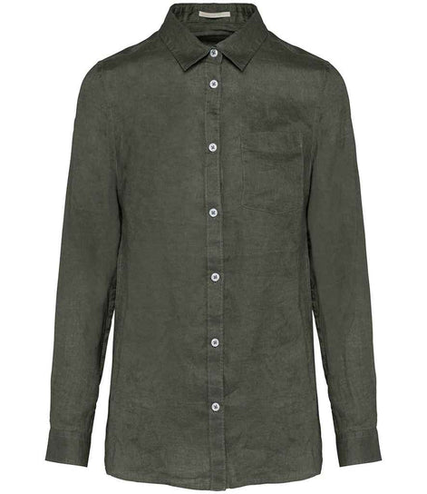 Linen Long Sleeve Shirt: Women's
