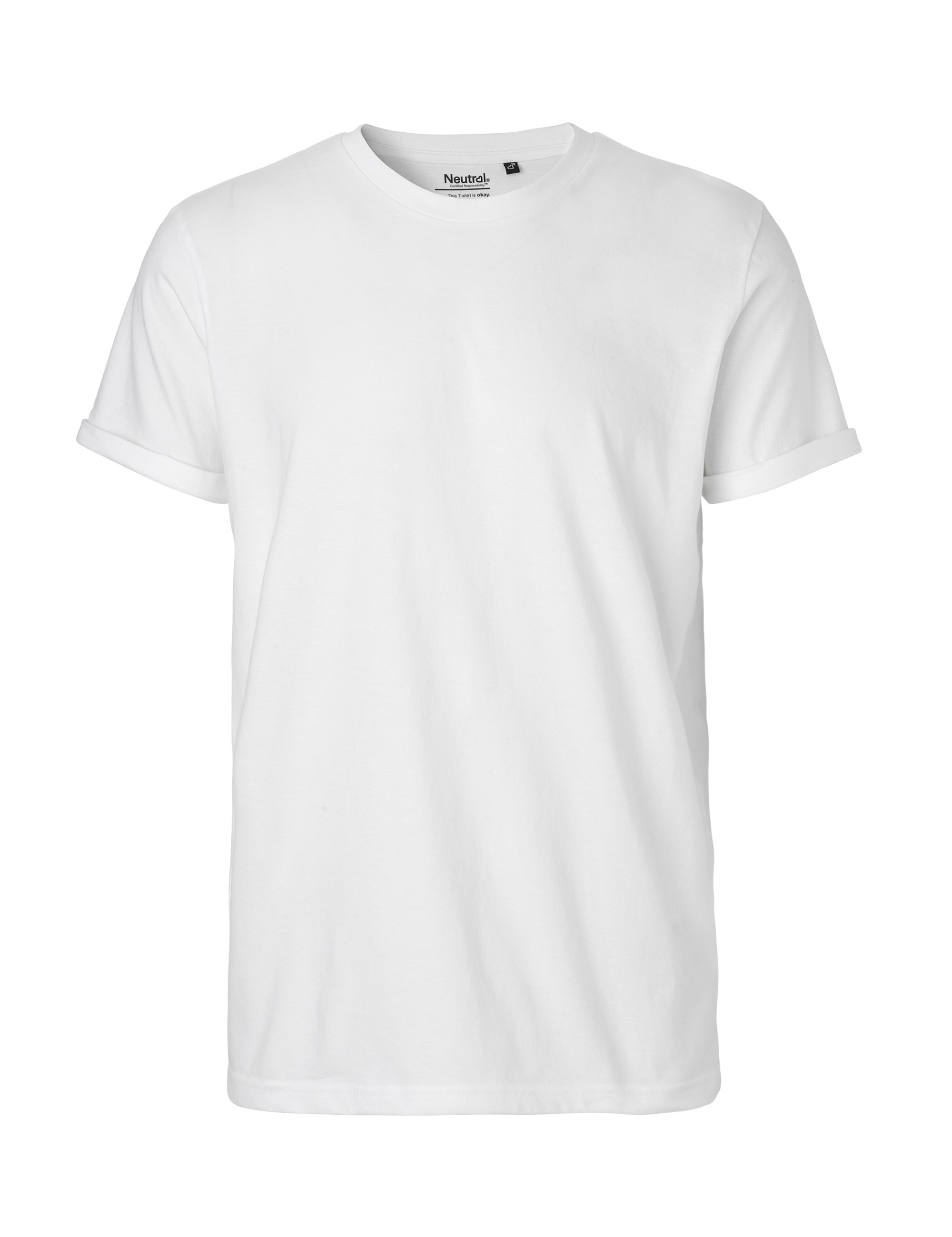 Fairtrade Organic Rolled Sleeve T-Shirt: Men's