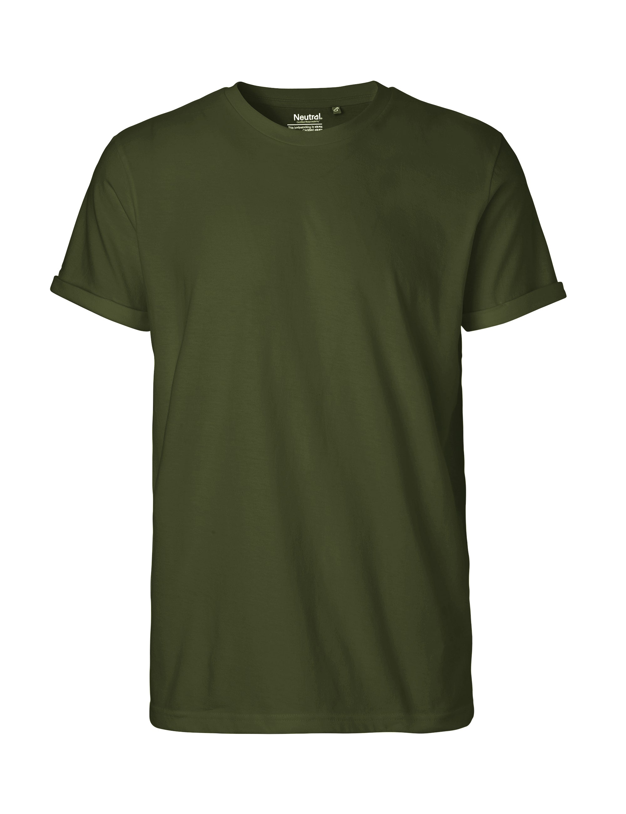 Fairtrade Organic Rolled Sleeve T-Shirt: Men's