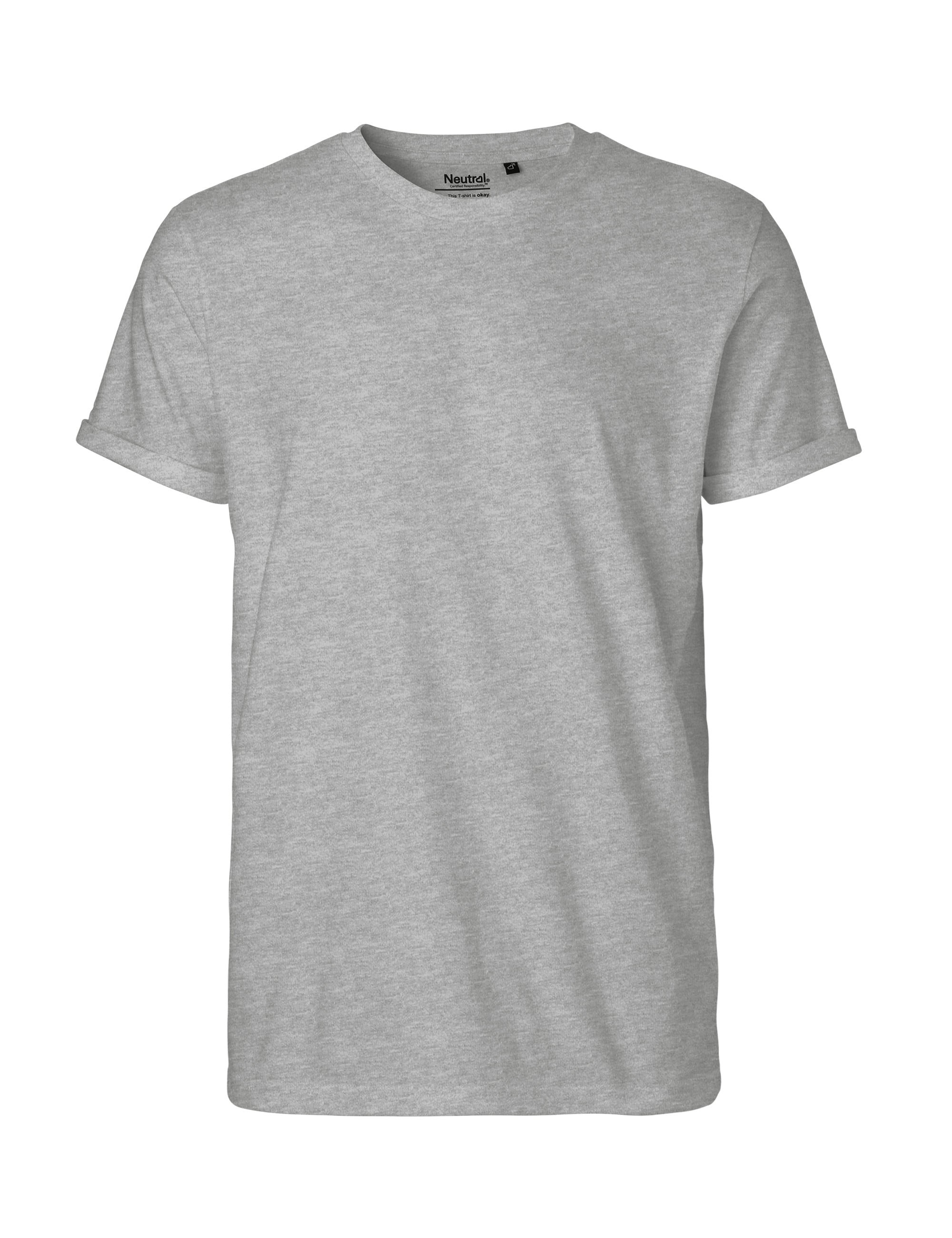 Fairtrade Organic Rolled Sleeve T-Shirt: Men's