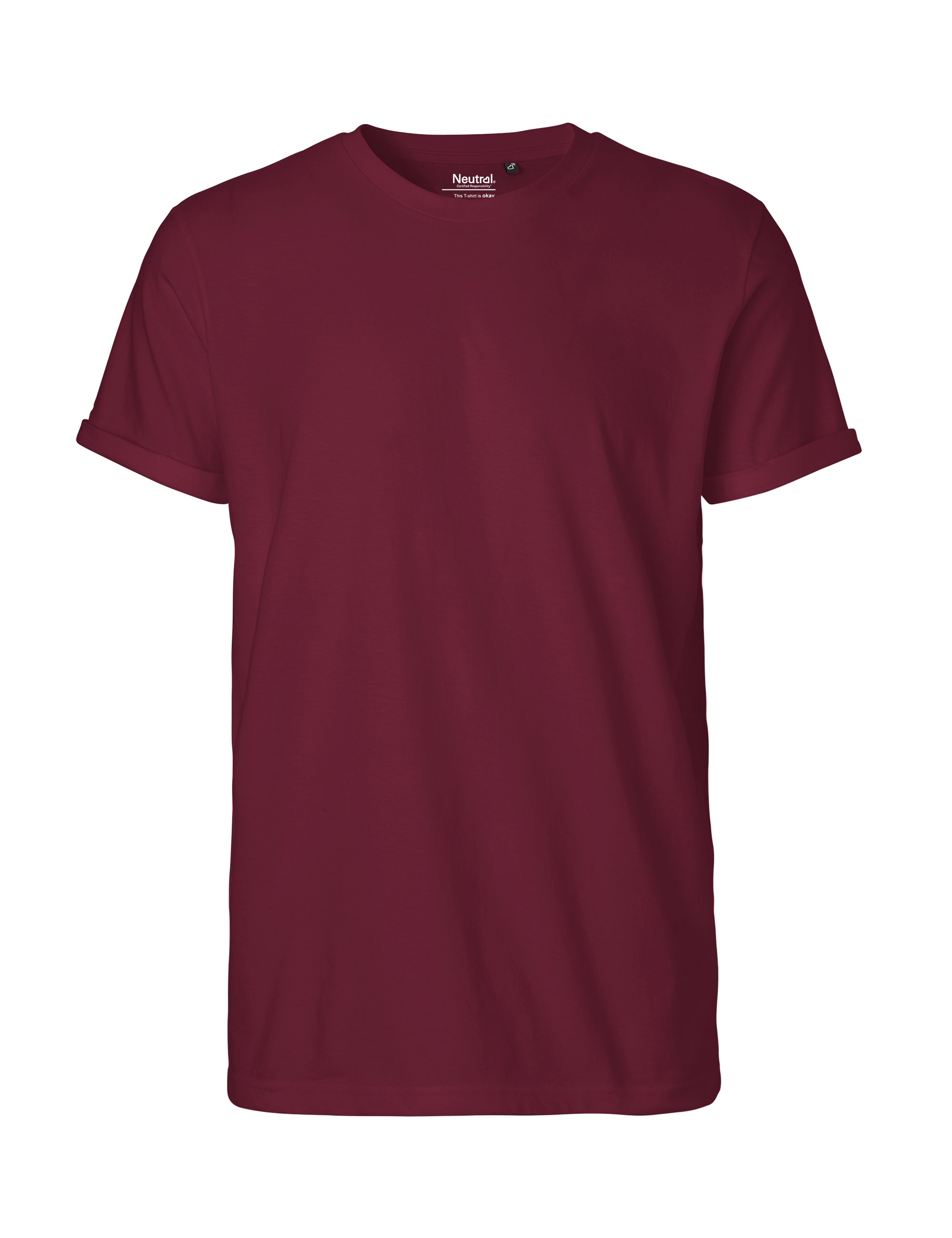 Fairtrade Organic Rolled Sleeve T-Shirt: Men's