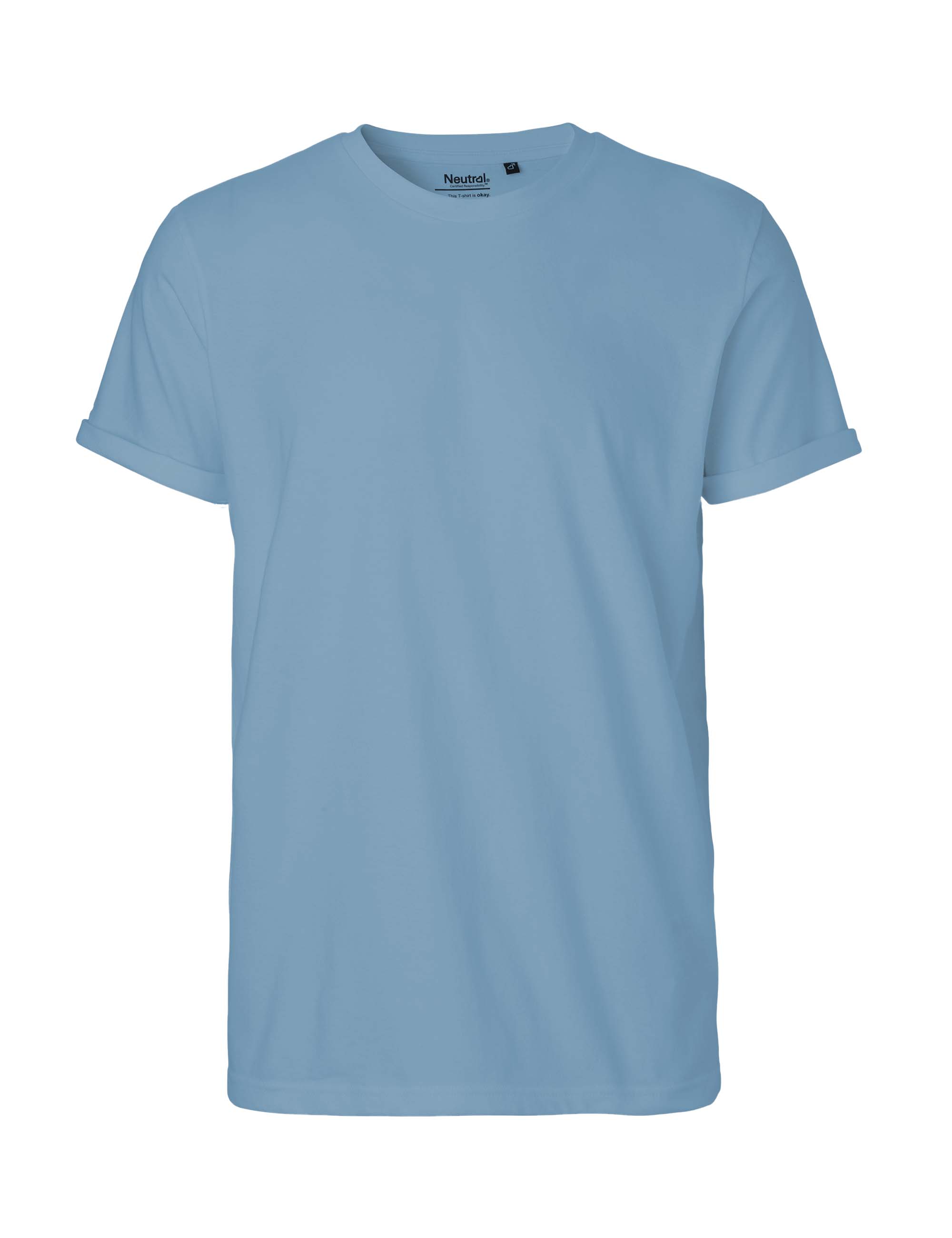 Fairtrade Organic Rolled Sleeve T-Shirt: Men's