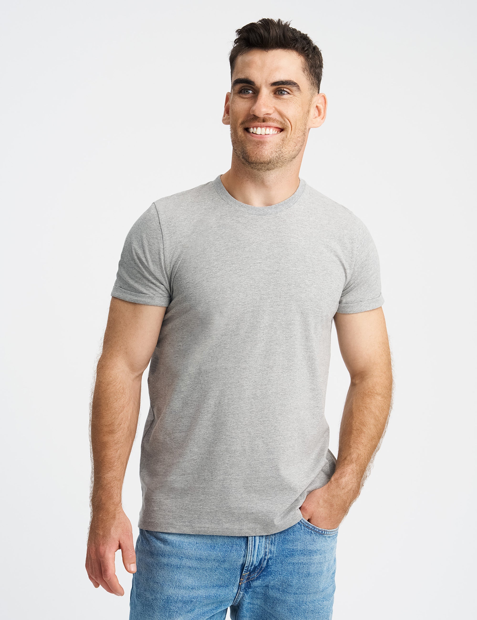 Fairtrade Organic Rolled Sleeve T-Shirt: Men's