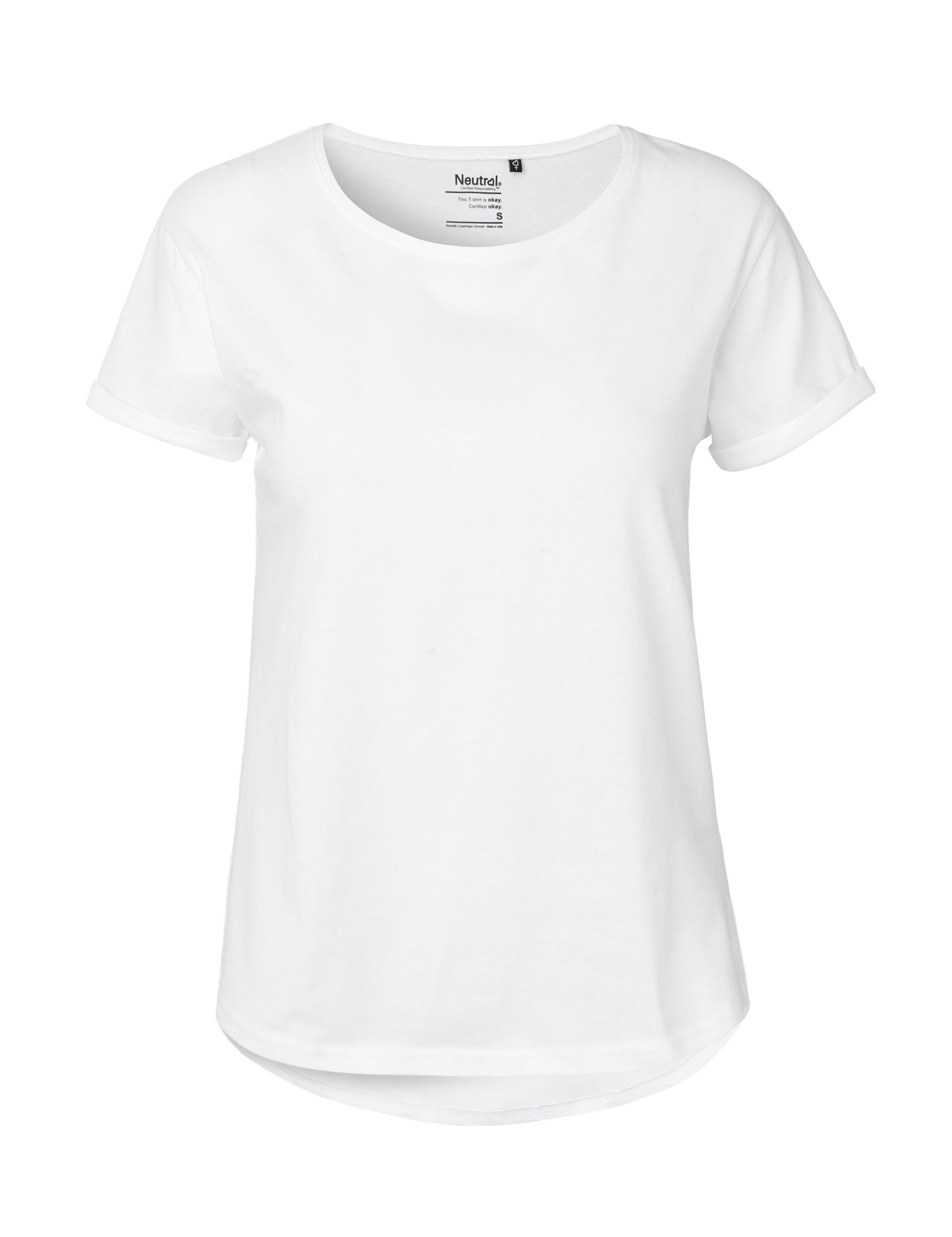 Fairtrade Organic Roll Up Sleeve T-Shirt: Women's
