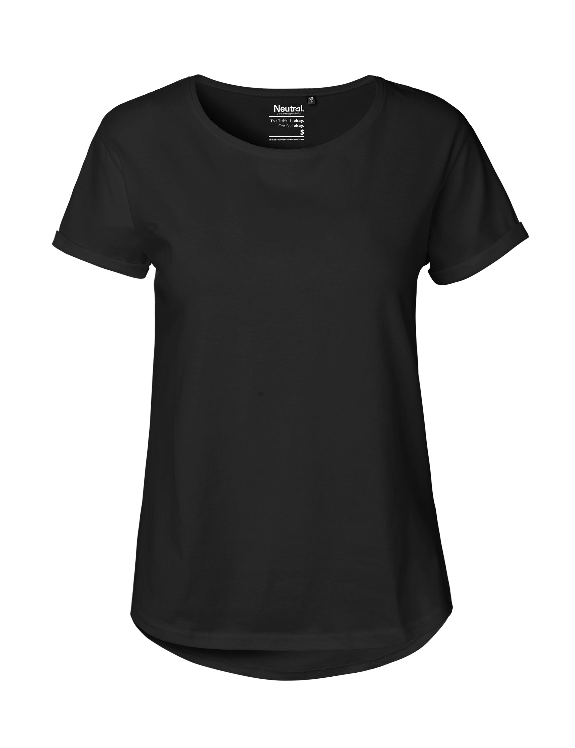 Fairtrade Organic Roll Up Sleeve T-Shirt: Women's