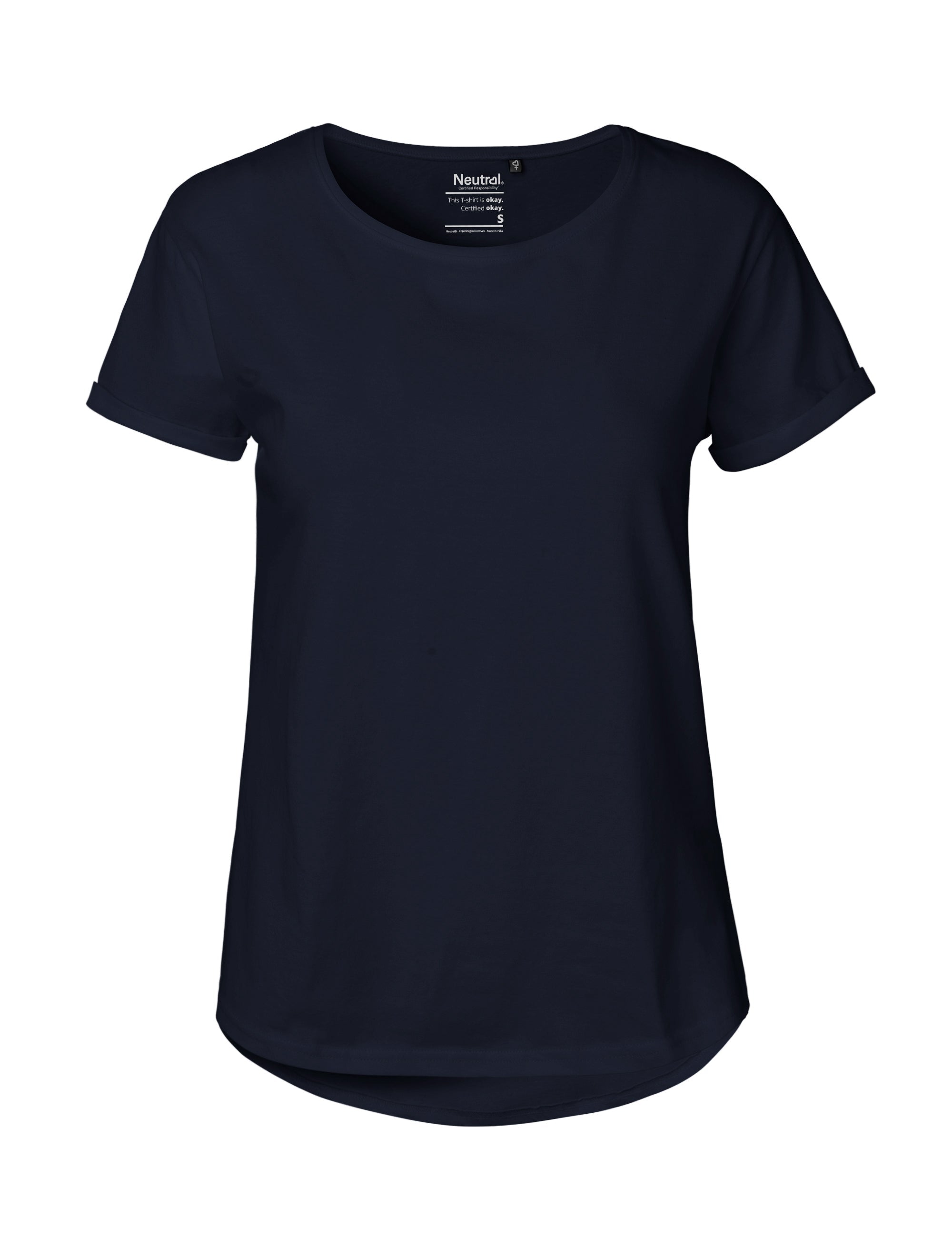 Fairtrade Organic Roll Up Sleeve T-Shirt: Women's
