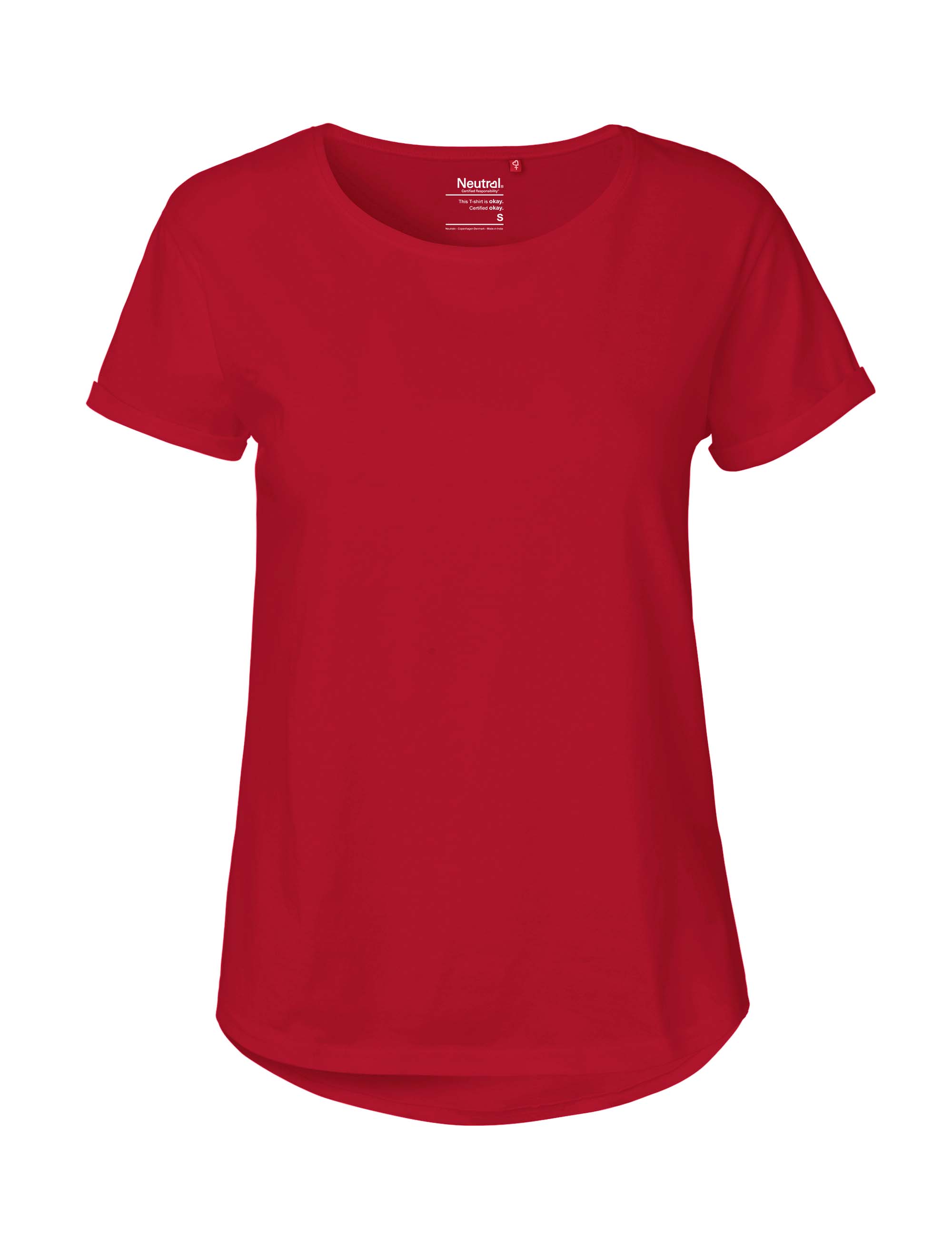 Fairtrade Organic Roll Up Sleeve T-Shirt: Women's