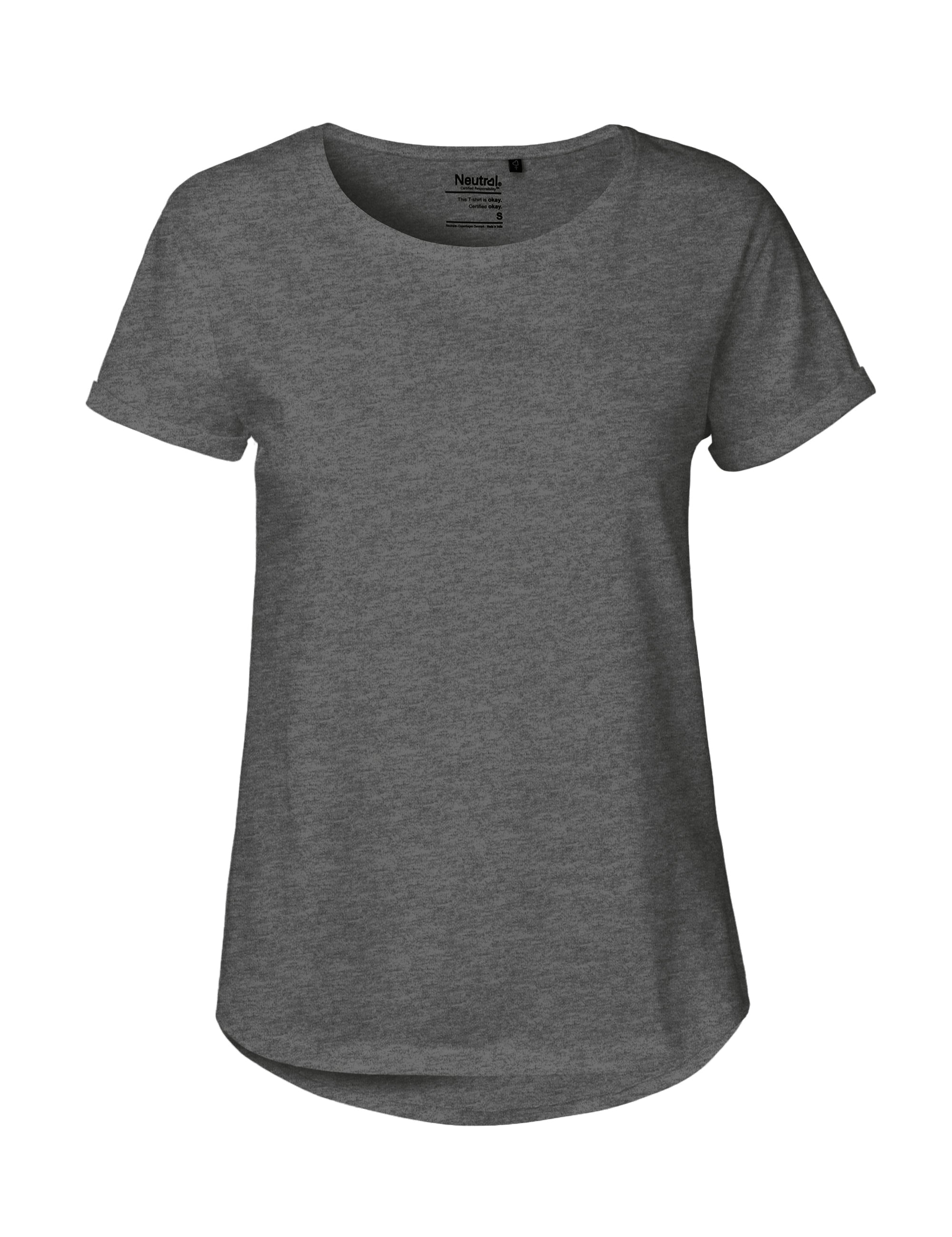Fairtrade Organic Roll Up Sleeve T-Shirt: Women's