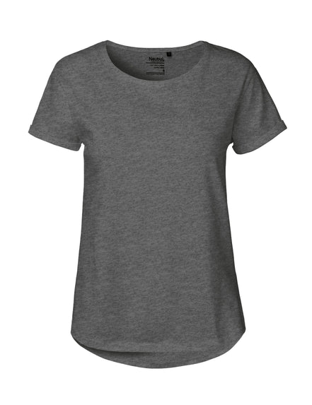 Fairtrade Organic Roll Up Sleeve T-Shirt: Women's