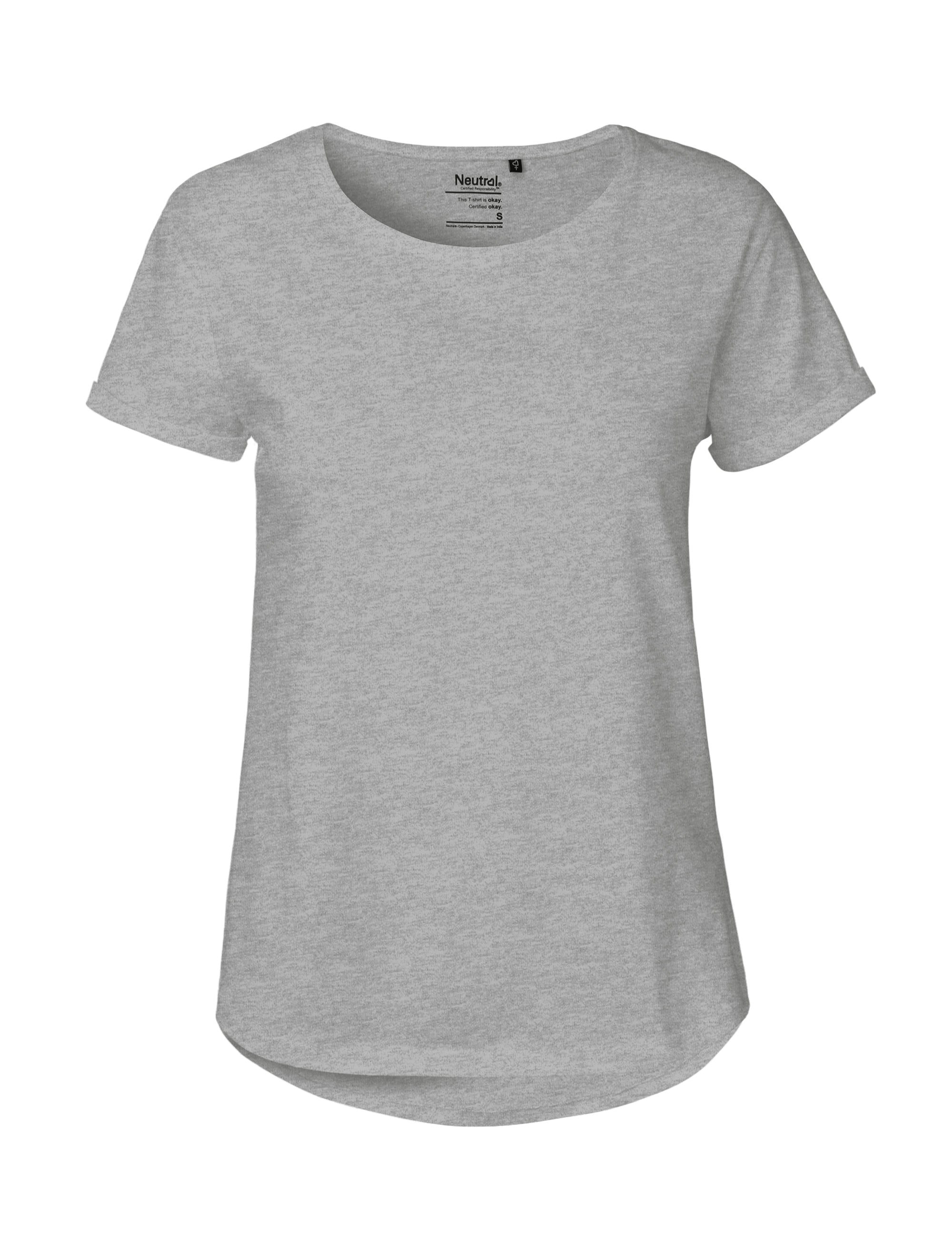 Fairtrade Organic Roll Up Sleeve T-Shirt: Women's