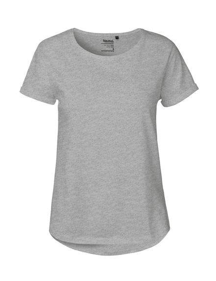 Fairtrade Organic Roll Up Sleeve T-Shirt: Women's