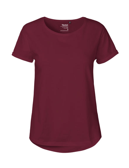 Fairtrade Organic Roll Up Sleeve T-Shirt: Women's