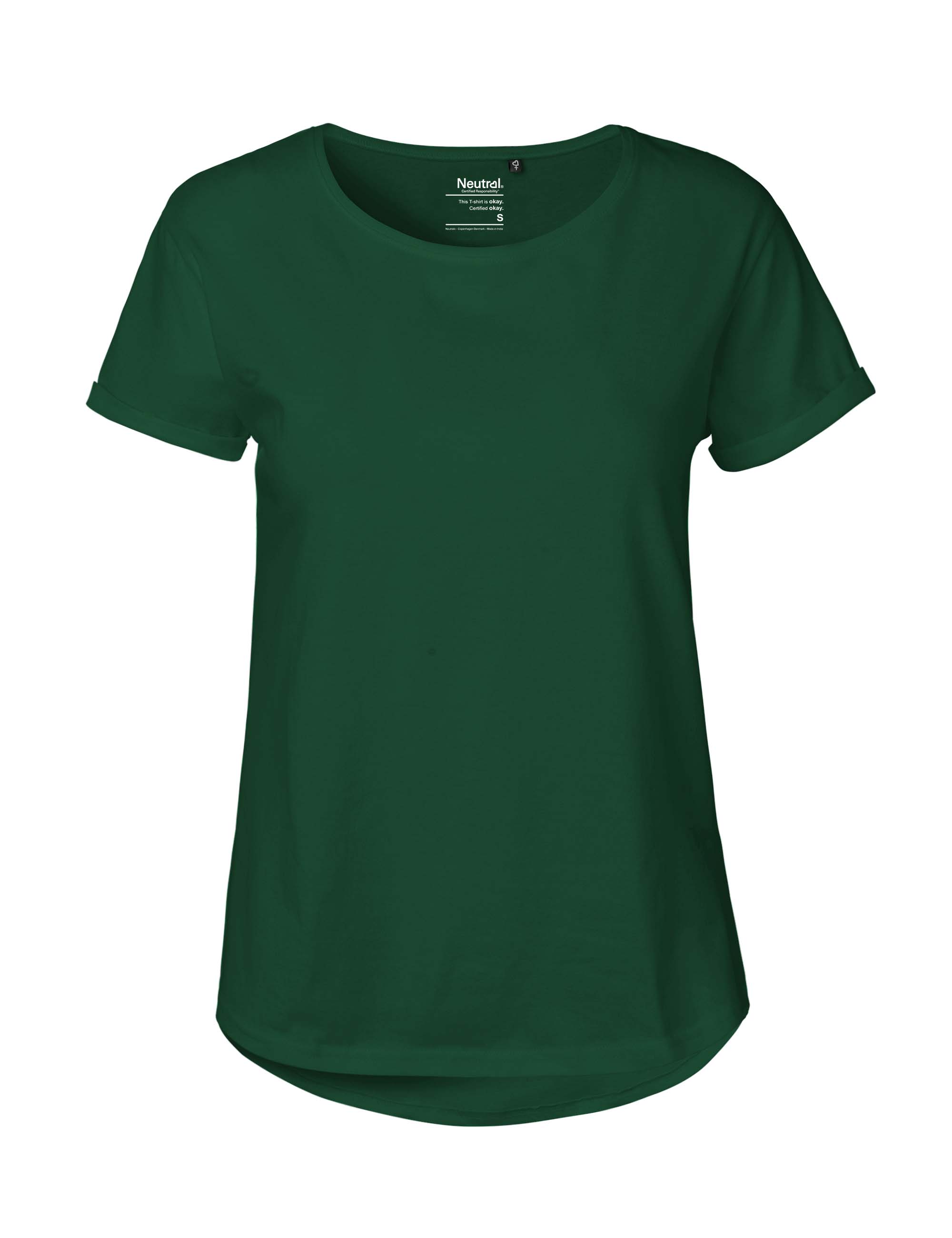 Fairtrade Organic Roll Up Sleeve T-Shirt: Women's