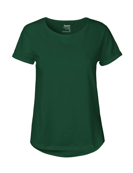 Fairtrade Organic Roll Up Sleeve T-Shirt: Women's