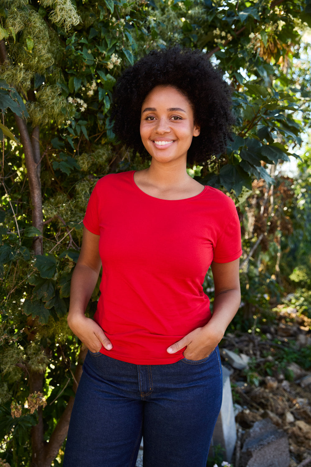 Fairtrade Organic Roll Up Sleeve T-Shirt: Women's