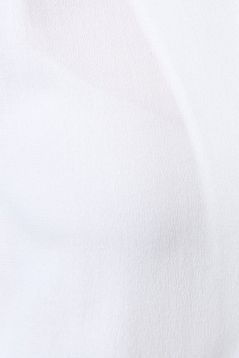 Octavia Moss Crepe Overlap Collar Shirt - Off White