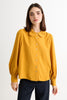 Octavia Crepe Petal Collar Blouse - Mustard