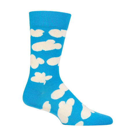 1 Pack Men's & Ladies Cotton Light Blue Clouds Design Socks