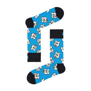 1 Pack Men's & Ladies Cotton Blue Doggo Design Socks