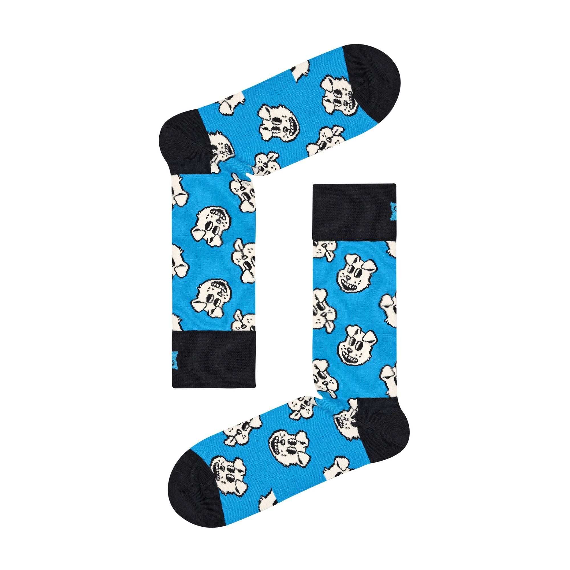 1 Pack Men's & Ladies Cotton Blue Doggo Design Socks