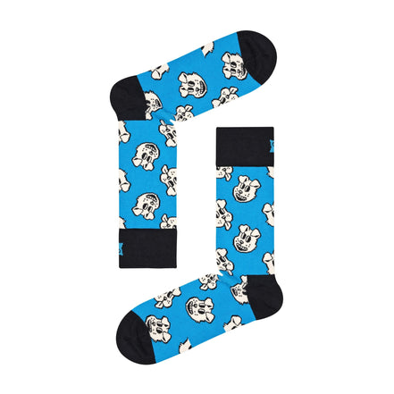 1 Pack Men's & Ladies Cotton Blue Doggo Design Socks