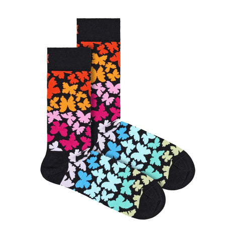 1 Pack Unisex Cotton Bright Colourful Butterfly Design Socks