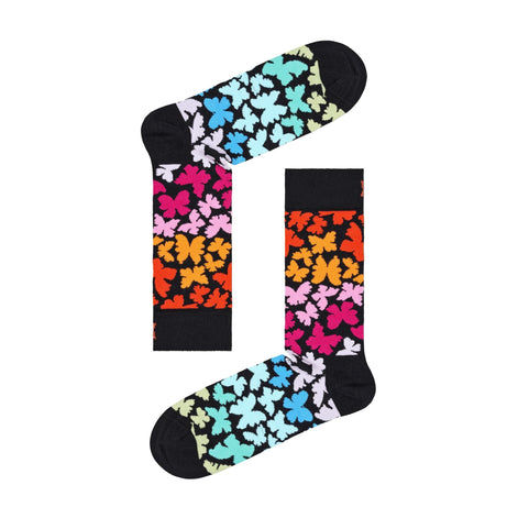 1 Pack Unisex Cotton Bright Colourful Butterfly Design Socks