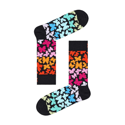 1 Pack Unisex Cotton Bright Colourful Butterfly Design Socks
