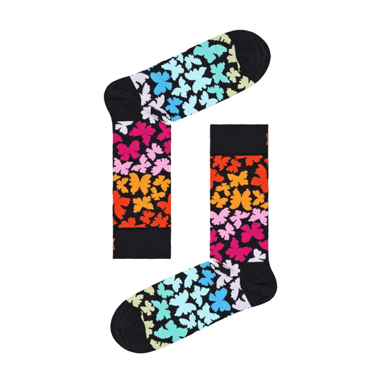 1 Pack Unisex Cotton Bright Colourful Butterfly Design Socks
