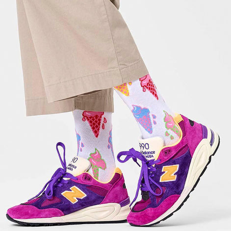 Multi Coloured Ice Cream Design Socks for Men and Women
