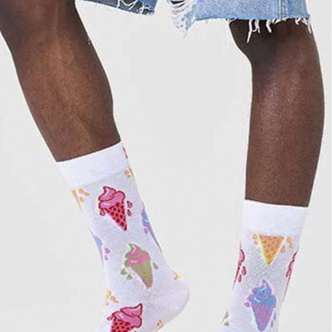 Multi Coloured Ice Cream Design Socks for Men and Women