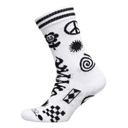 Patchwork Rave Breathable Ribbed Socks for Men and Women