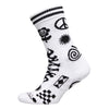 Patchwork Rave Breathable Ribbed Socks for Men and Women