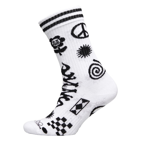 Patchwork Rave Breathable Ribbed Socks for Men and Women