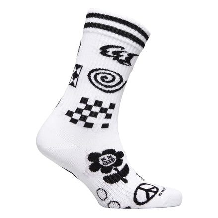 Patchwork Rave Breathable Ribbed Socks for Men and Women