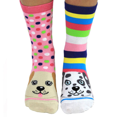 6 Pack Ladies Puppy Dog Novelty Odd Socks in Gift Box