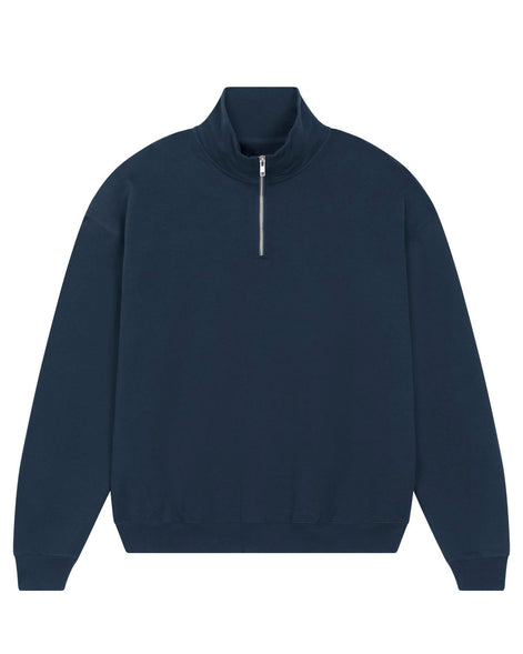 Organic Boxy Quarter Zip Sweatshirt: Unisex