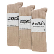 Mens Plain Coloured Cotton Rich Ribbed Dress Socks