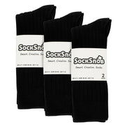 Mens Plain Coloured Cotton Rich Ribbed Dress Socks
